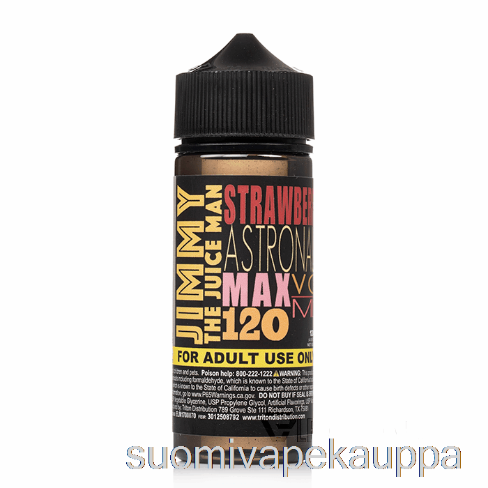 Vape Netistä Mansikka Astronautti - Jimmy The Juiceman - 120ml 0mg